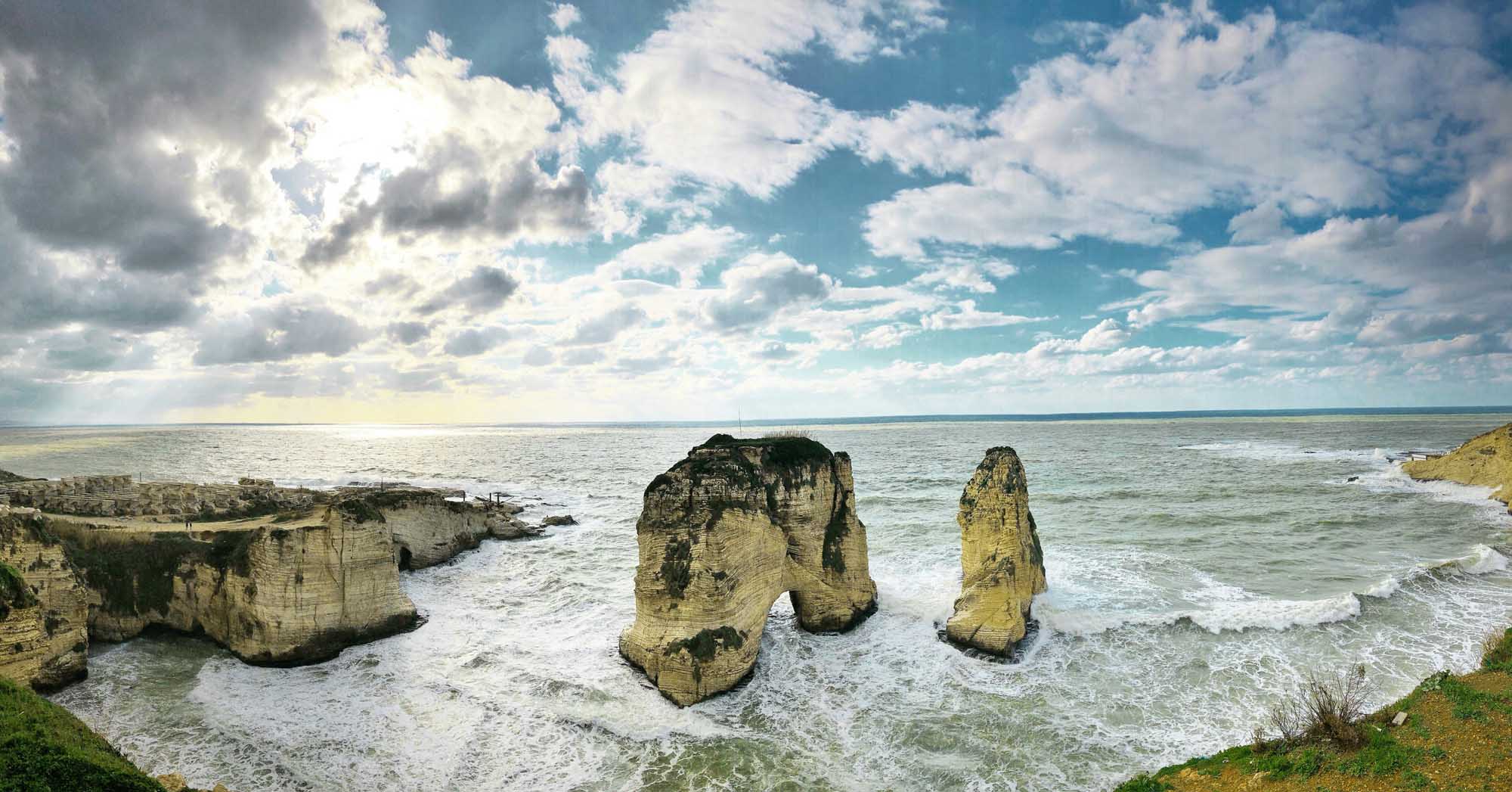 Pigeon Rocks at Raouche, Beirut Pigeon Rocks at Raouche Beirut